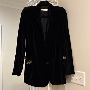 Vintage Phoebe Philo Chloe Black Velvet Blazer Sz. FR 36